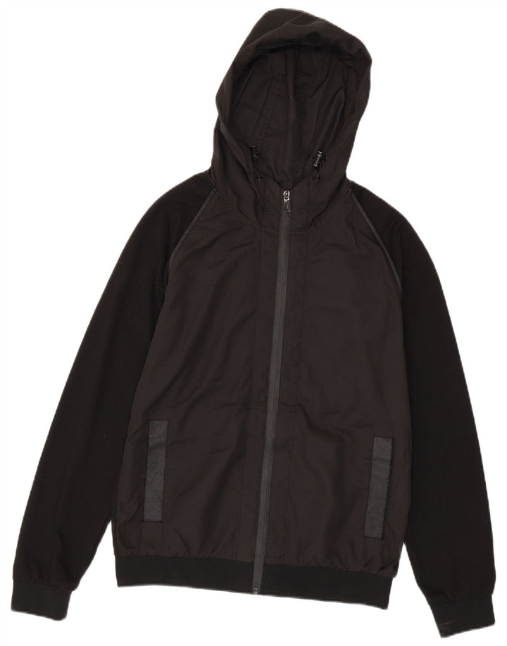 Zara muška bomber jakna s kapuljačom UK 38 Srednje crni poliester u boji