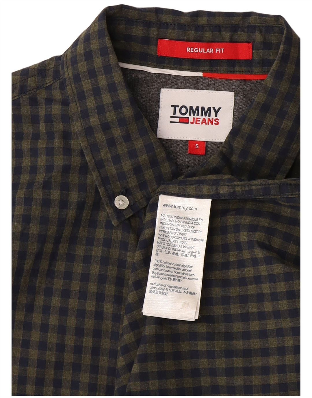 Tommy Hilfiger muška majica standardnog kroja Mala tamnoplava pamuk gingham