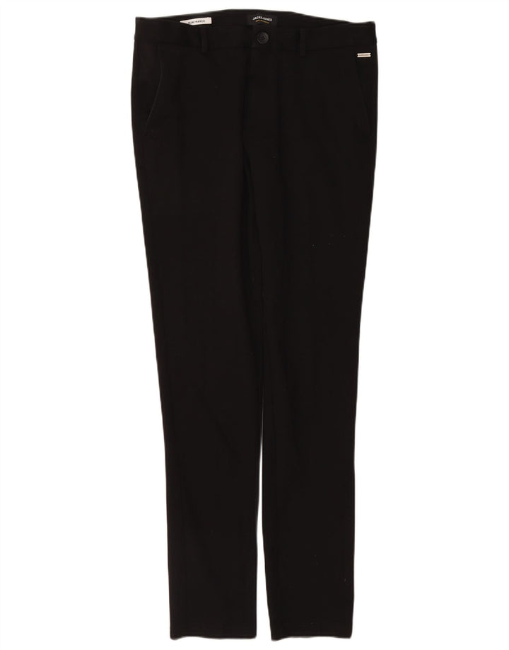 Jack & Jones Ženske Marco Slim Chino hlače W32 L34 crni poliester
