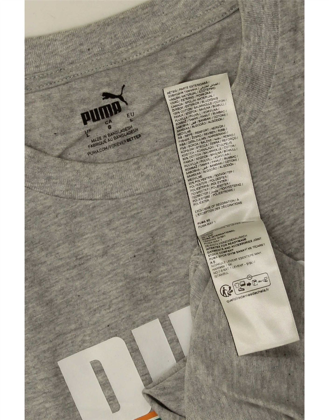 Puma muška majica s grafičkim motivima, veliki sivi pamuk