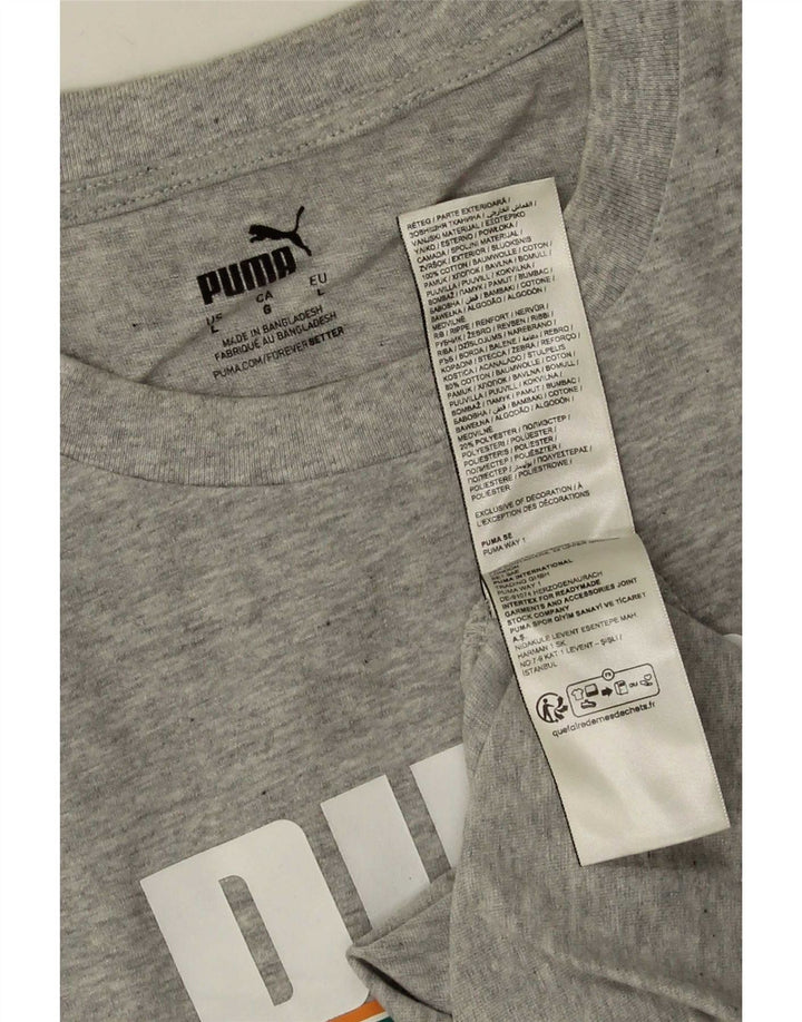 Puma muška majica s grafičkim motivima, veliki sivi pamuk