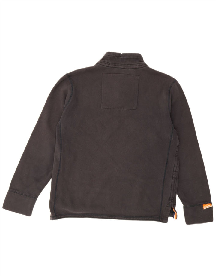 Superdry muška majica s dugmadima i ovratnikom XL crni pamuk