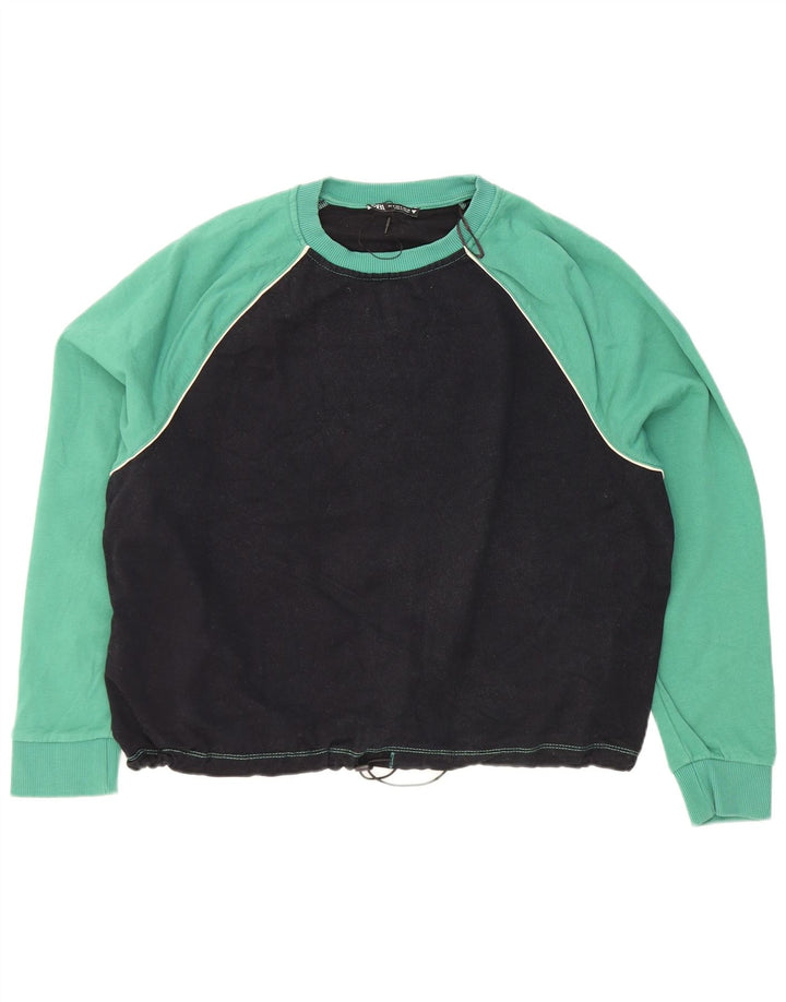 Preveliki ženski džemperi Zara UK 10 Small Black Colourblock
