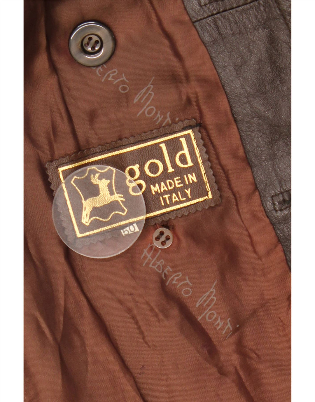 VINTAGE ženski kožni kaput IT 50 XL smeđi