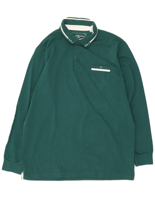 Harmont & Blaine muška polo majica dugih rukava standardnog kroja 3XL zeleni pamuk