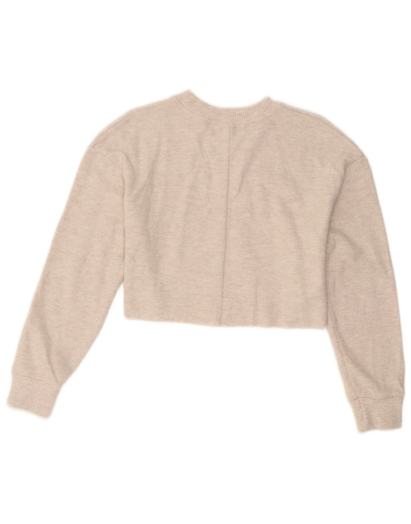 Zara ženski kratki pulover s okruglim izrezom UK 10 Small Beige