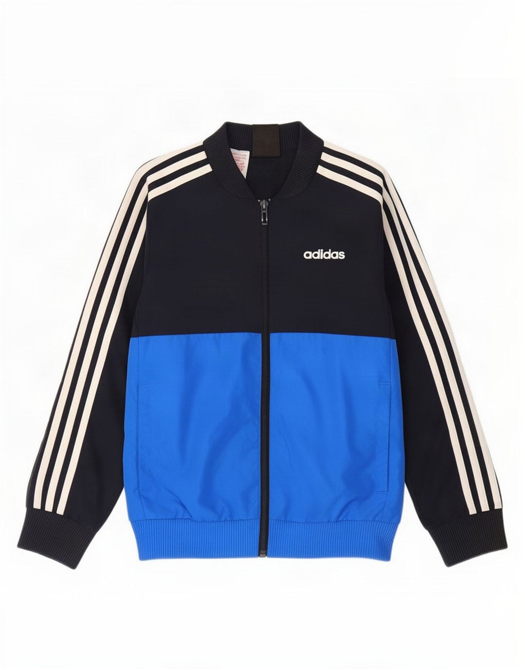 Gornja jakna od trenirke Adidas za dječake 7-8 godina, poliester plave boje