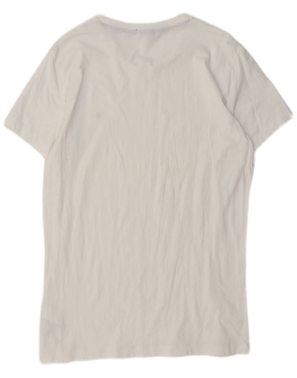 Calvin Klein Jeans Mens T-Shirt Top Large White Cotton