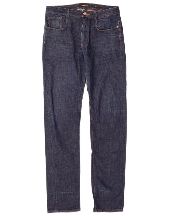 MASSIMO DUTTI Muške uske traperice EU 38 male W30 L34 tamnoplavi pamuk