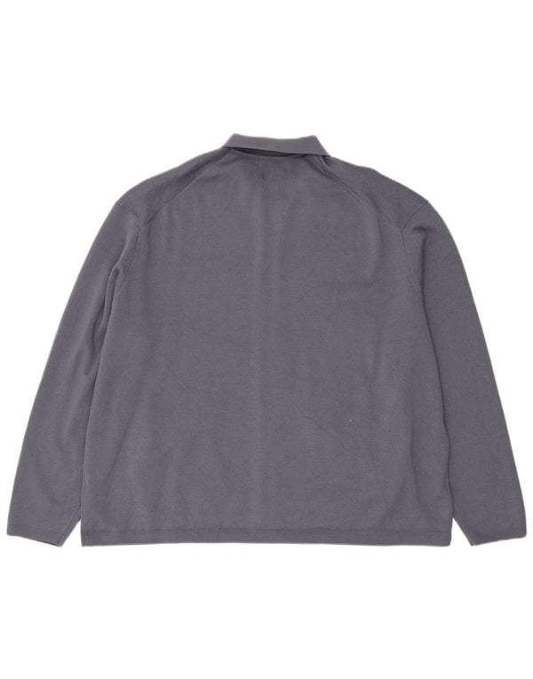 Marks & Spencer muški kardigan pulover 4XL plavi poliester