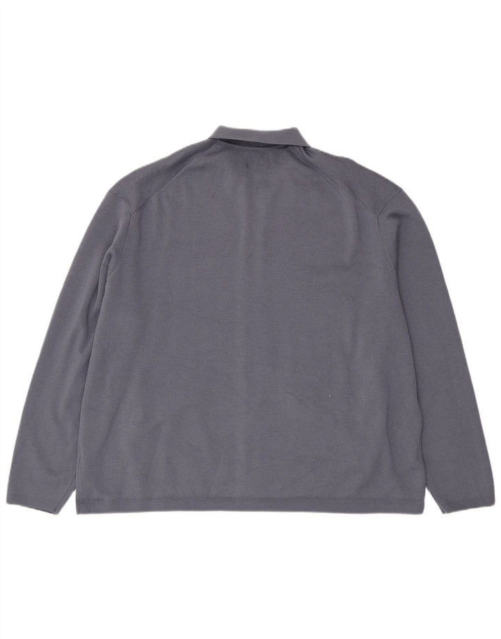 Marks & Spencer muški kardigan pulover 4XL plavi poliester