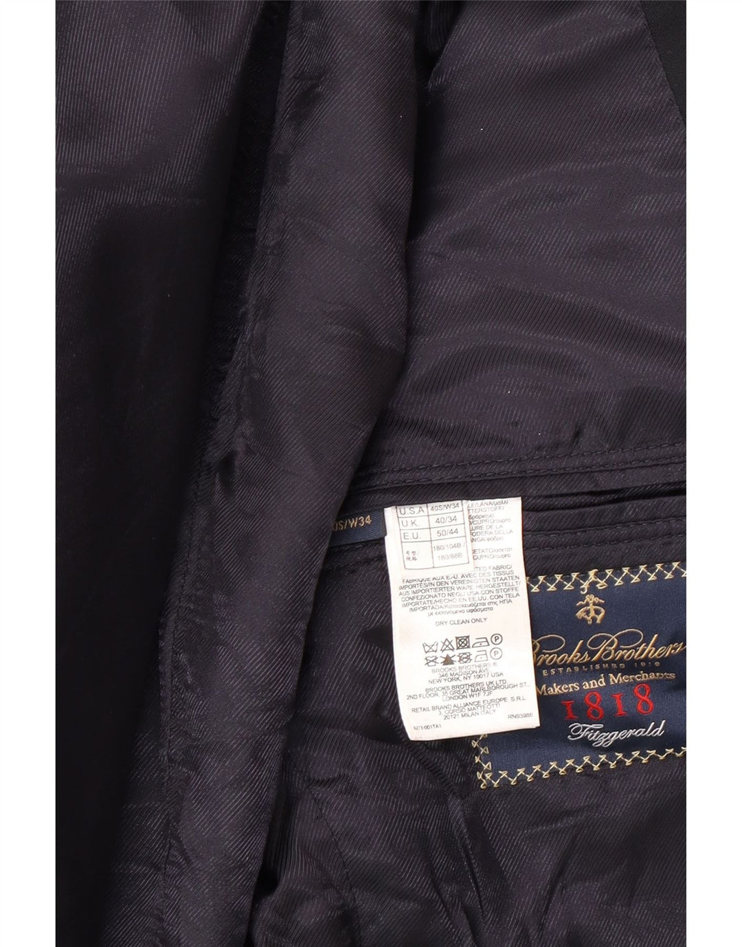 Brooks Brothers muška jakna sa 2 gumba UK 40 velika tamnoplava vuna