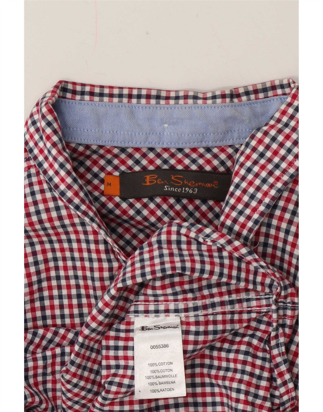 Ben Sherman muška košulja standardnog kroja srednje crvene boje od gingham pamuka