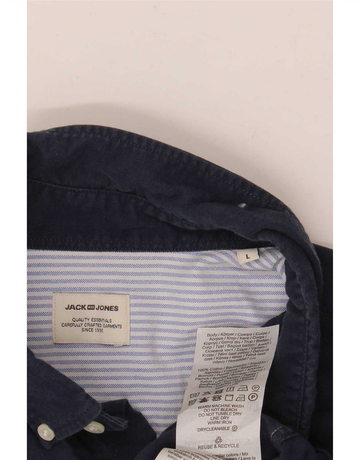 Jack & Jones muška košulja velika tamnoplava pamuk