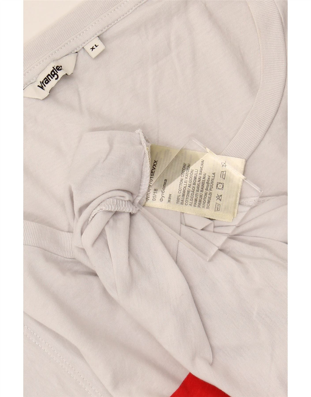 WRANGLER Ženska prevelika majica s kratkim rukavima UK 18 XL Bijeli pamuk