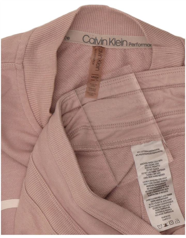 CALVIN KLEIN Ženska prevelika trenirka s grafičkim detaljima UK 10 Small Pink