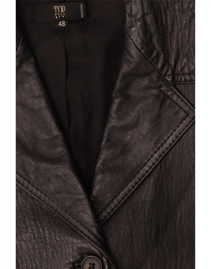 Vintage ženski kožni kaput IT 48 XL crna koža