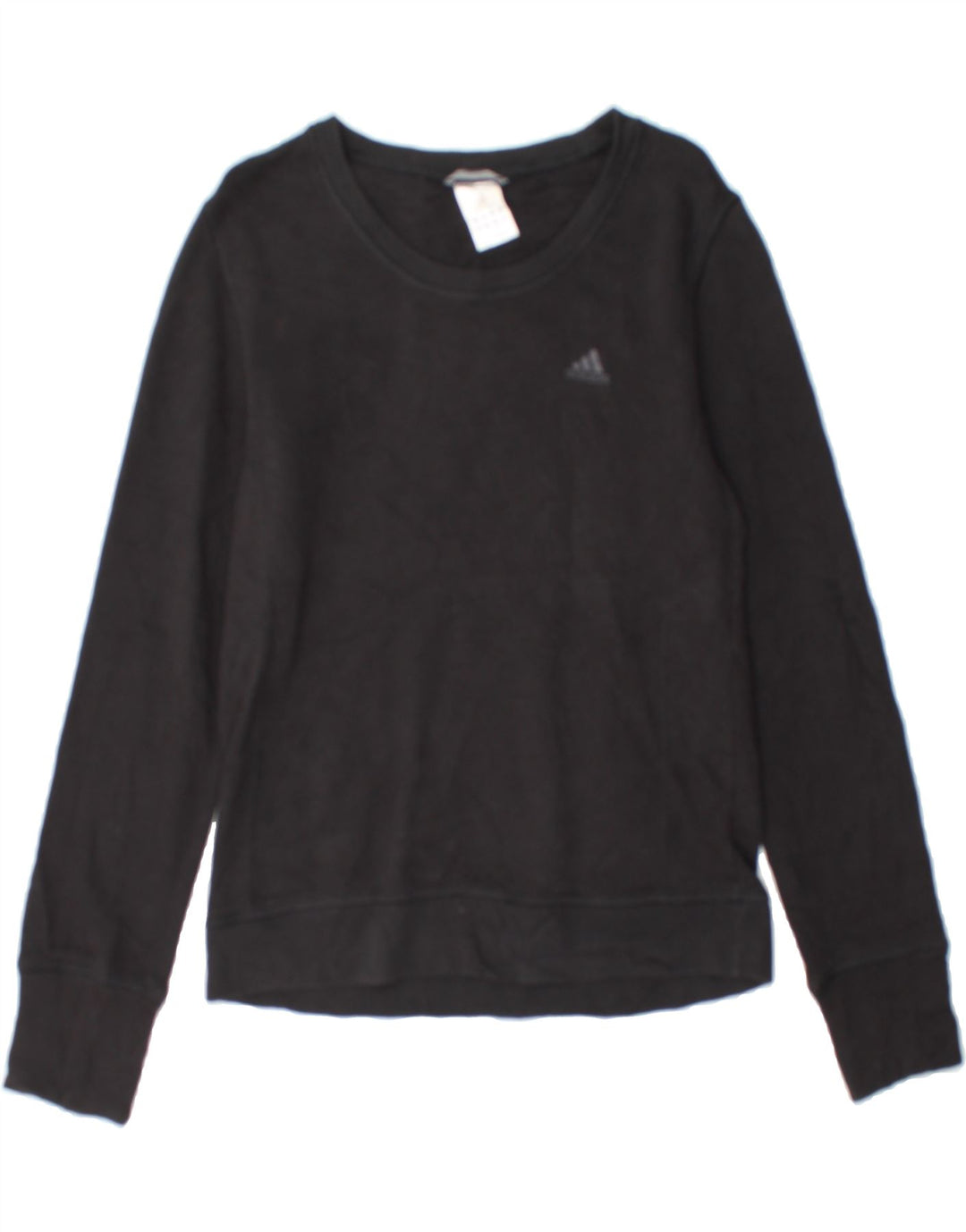 ADIDAS Womens Sweatshirt Jumper UK 12 Medium Black Cotton Vintage Adidas and Second-Hand Adidas from Messina Hembry 