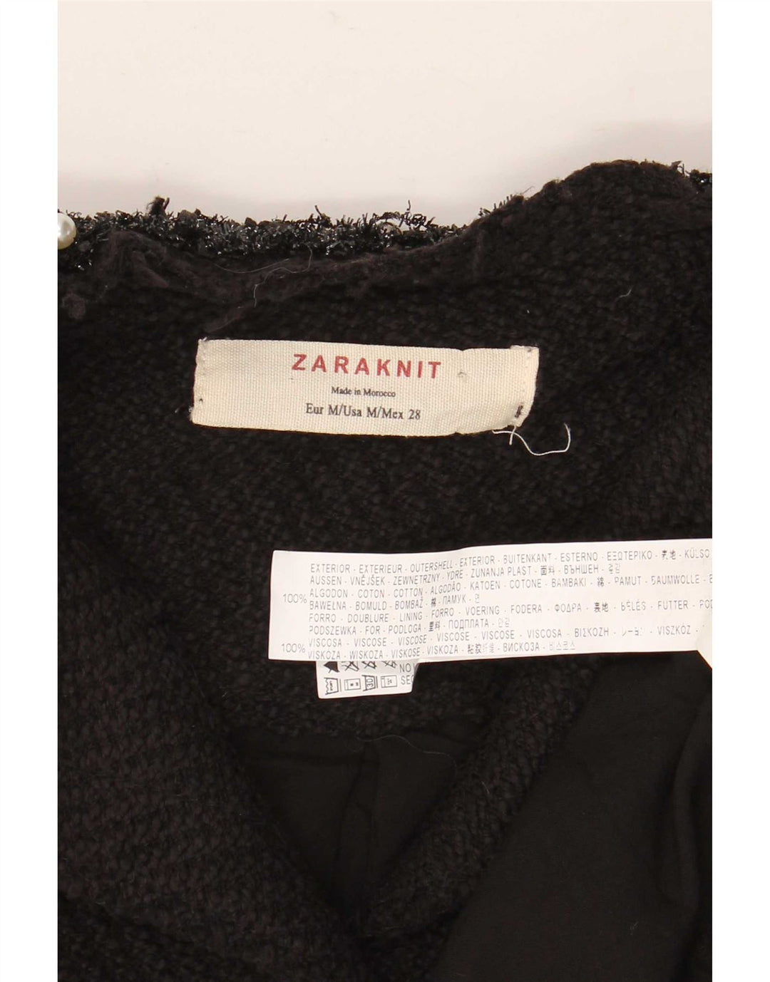 Zara ženski kaput UK 12 srednje crni pamuk