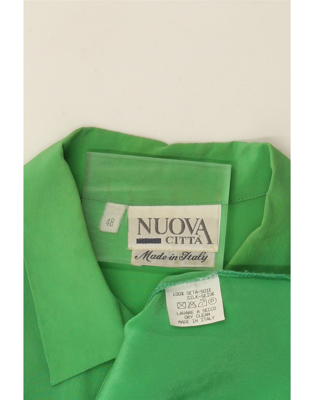 Nuova Citta Ženska košulja Bluza IT 48 XL Zelena svila