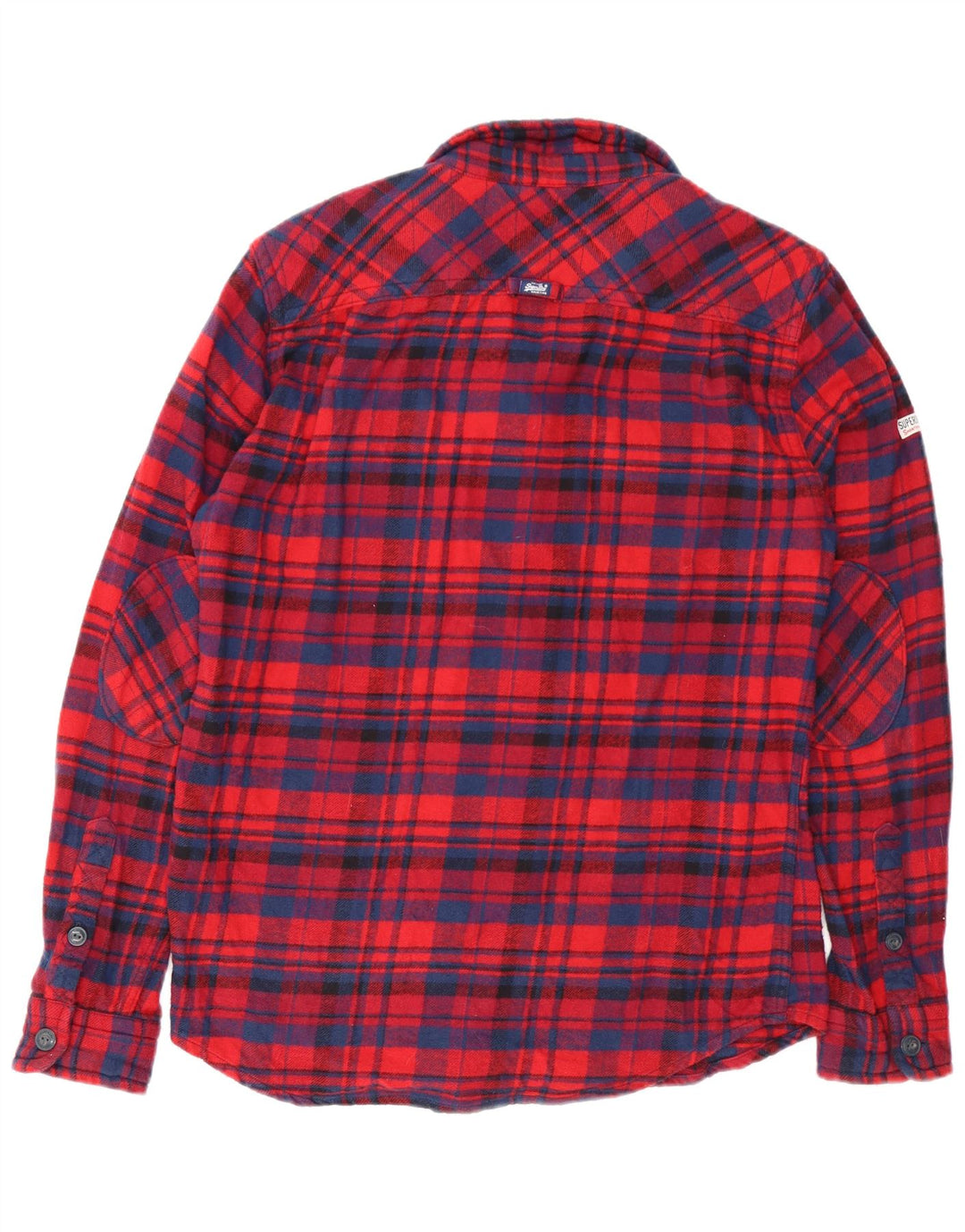 Superdry muška flanelska košulja, veliki crveni karirani pamuk