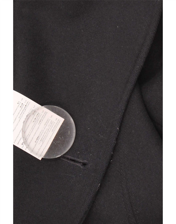 Muški kaput Hugo Boss Pea Coat UK 40 Large tamnoplava djevičanska vuna