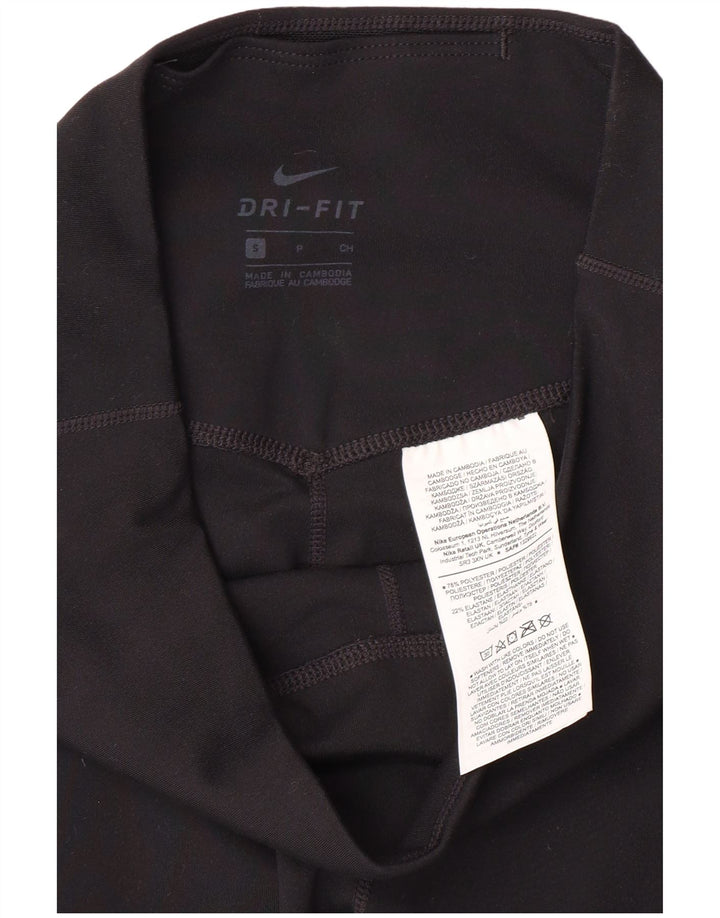 NIKE ženske Dri Fit Capri tajice UK 8 male crne poliesterske