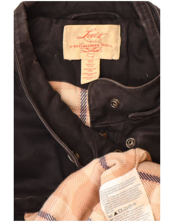 Levi's ženska pomoćna jakna UK 12 srednje crni pamuk