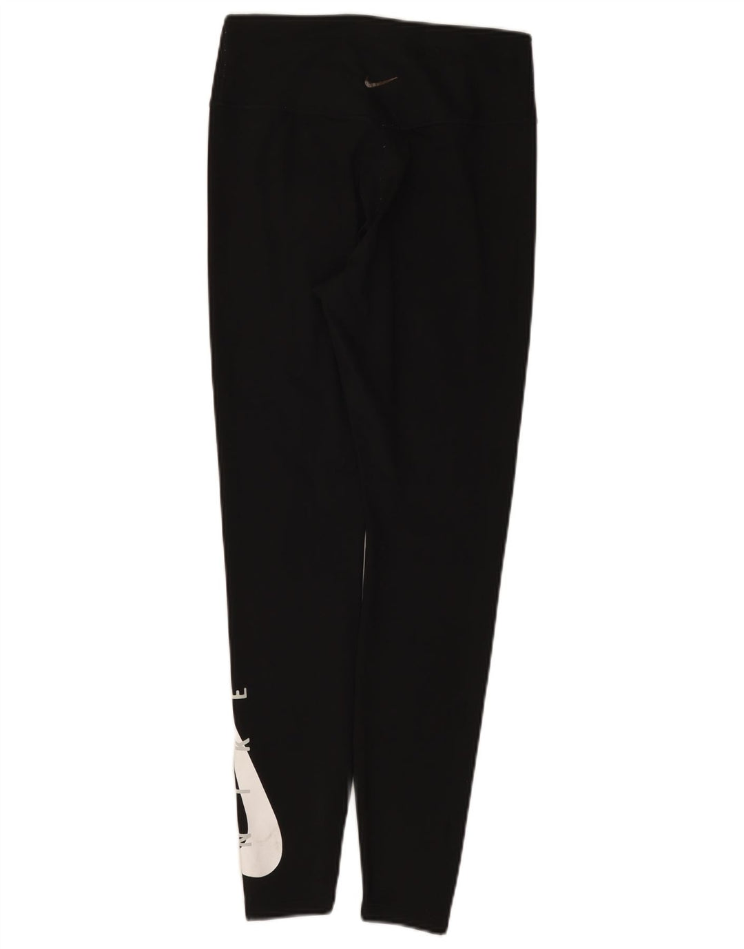 Nike Ženske Dri Fit Graphic Leggings UK 12 Srednje crni poliester