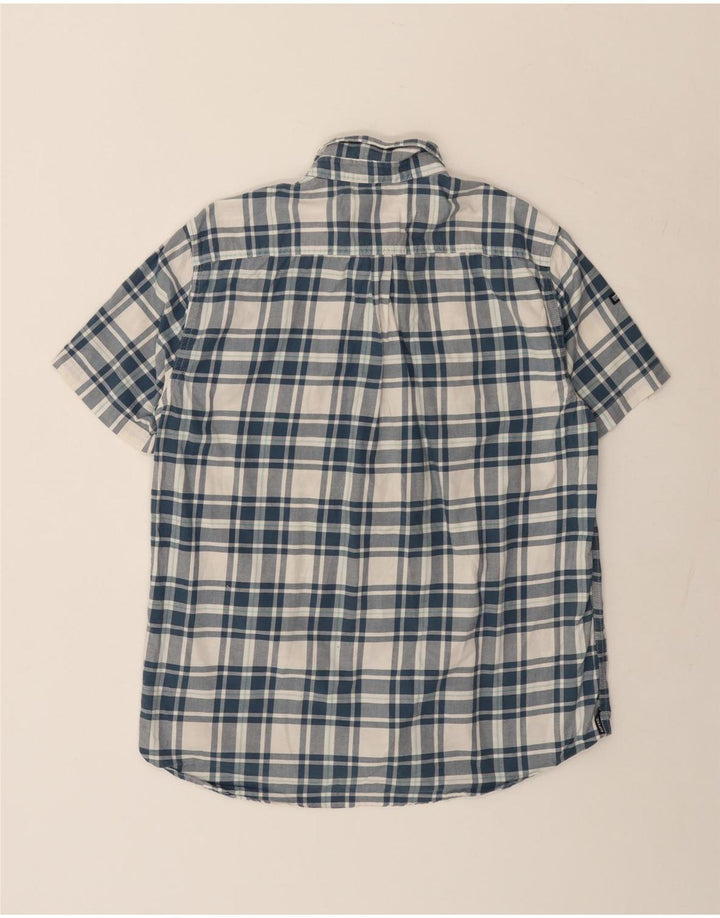 Superdry muška košulja kratkih rukava XL, pamuk plave kare