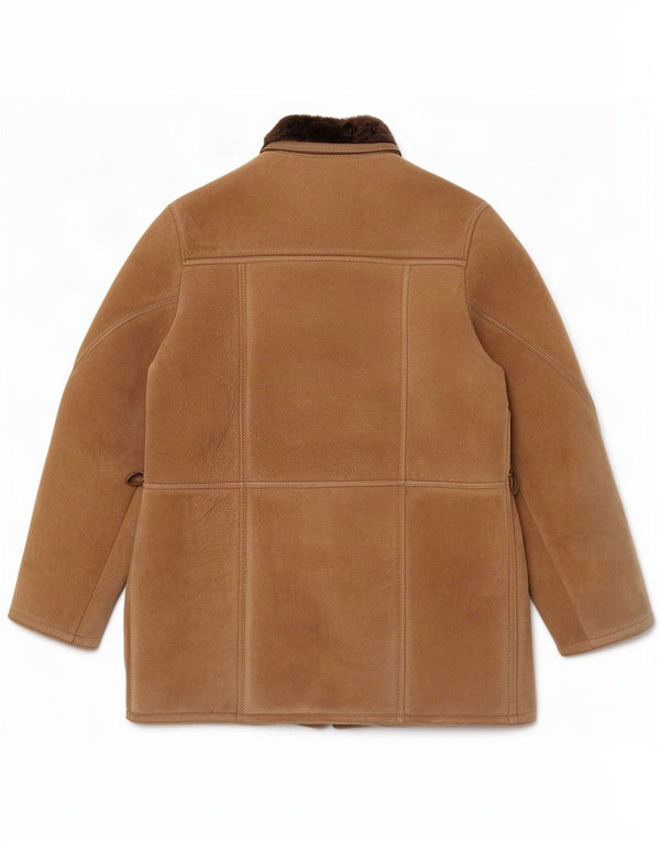 Vintage Mens Shearling Jacket IT 48 Medium Brown