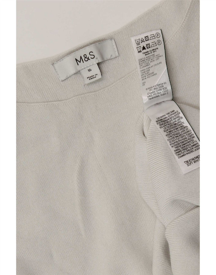 Marks & Spencer ženski prsluk UK 16 Large Off White Viskoza