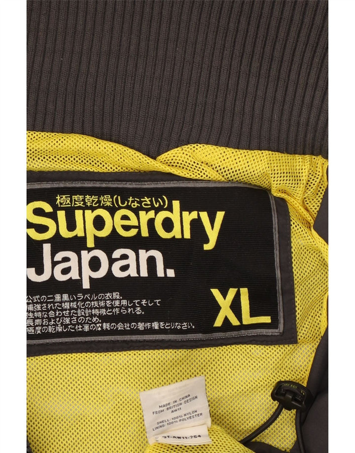 Superdry muška kišna jakna s grafičkim motivima UK 42 XL sivi najlon