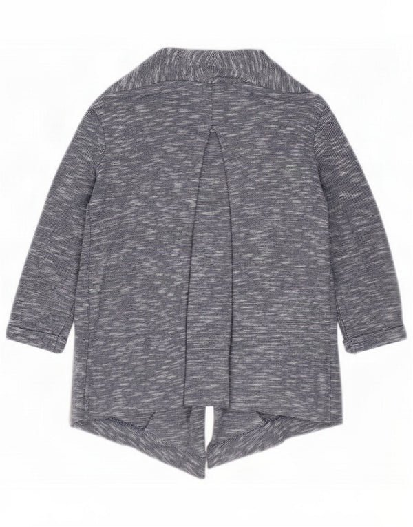 Fat Face Womens 3/4 Sleeve Cardigan Sweater UK 8 Small Navy Blue Flecked