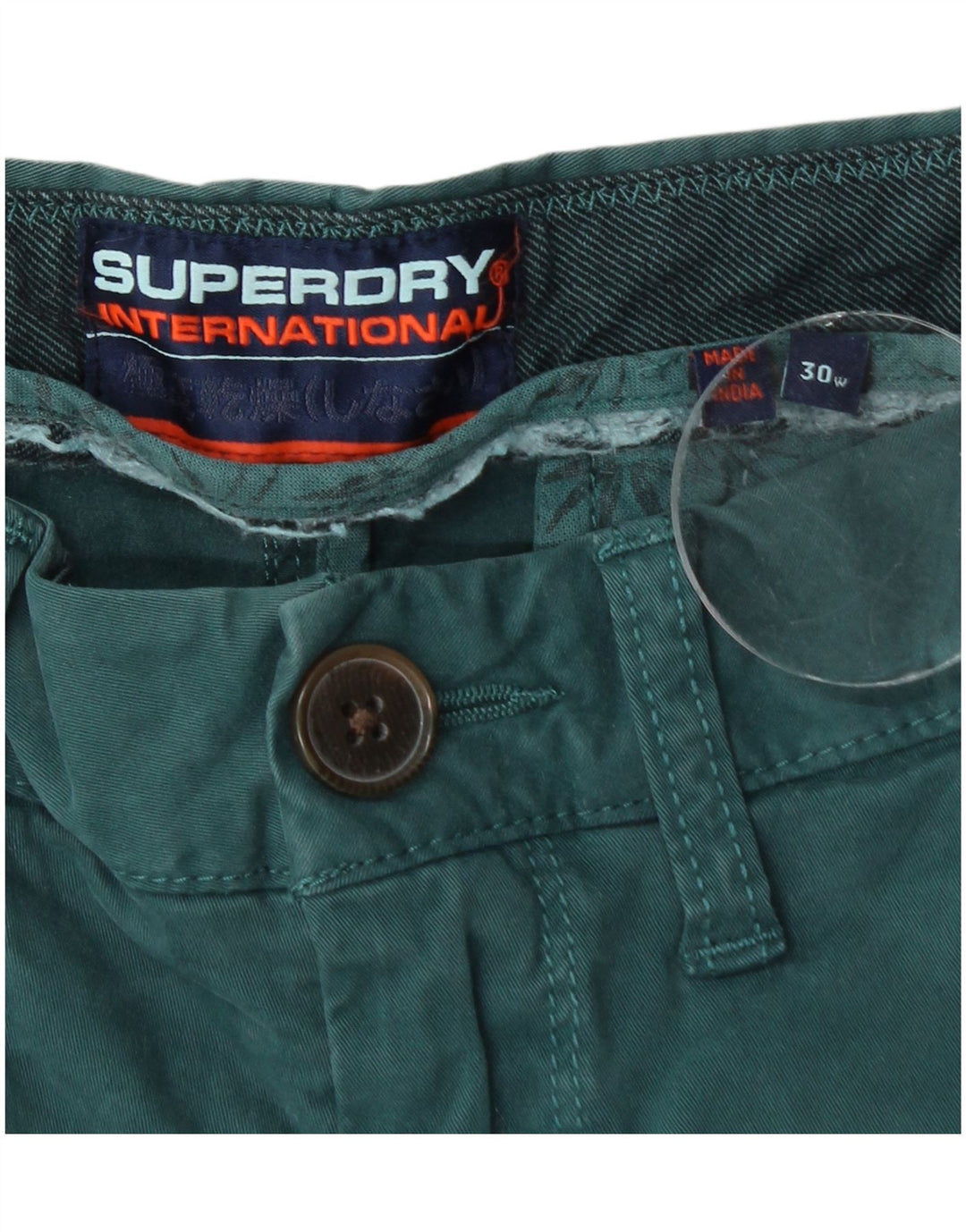 Superdry muške chino kratke hlače W30 srednje plavi pamuk