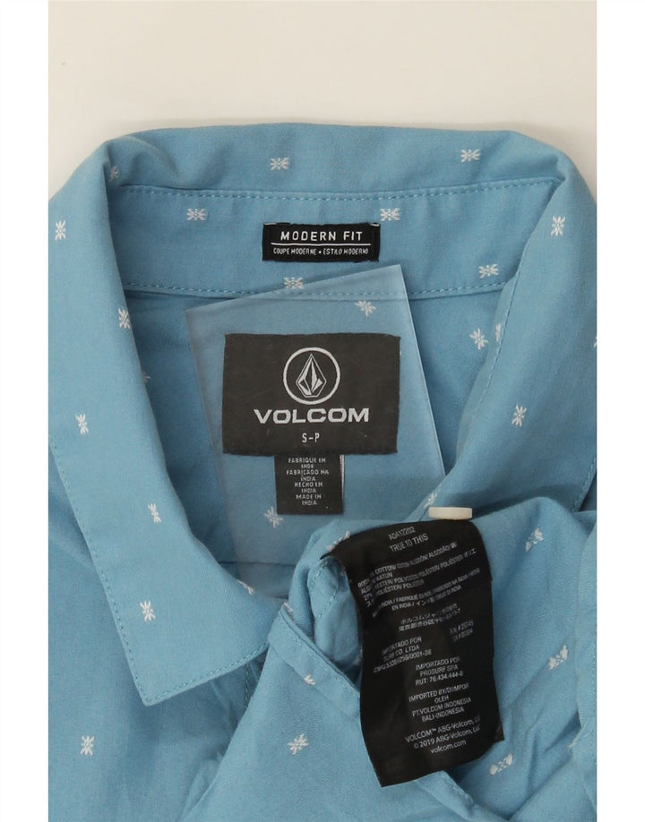 Volcom muška moderna majica kratkih rukava, mali plavi pamuk na točkice