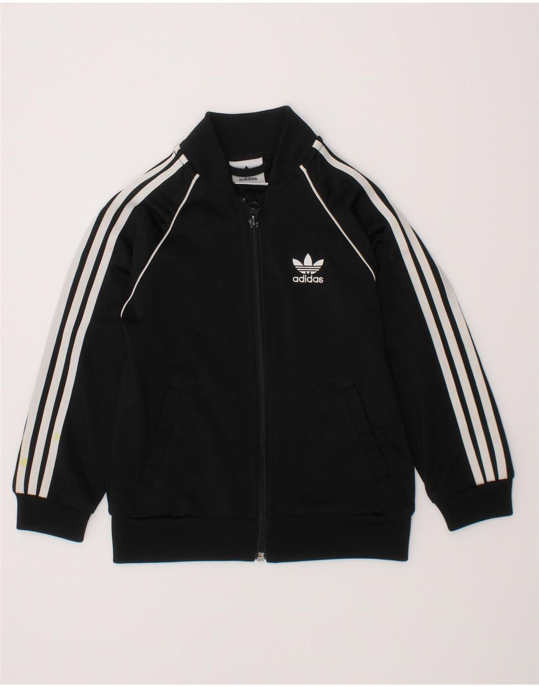 Gornja jakna od trenirke Adidas za dječake 2-3 godine, crni poliester