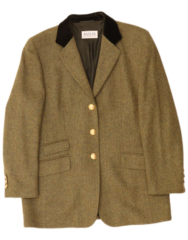 Basler ženski sako sa 3 gumba UK 16 Large Green Herringbone Classic
