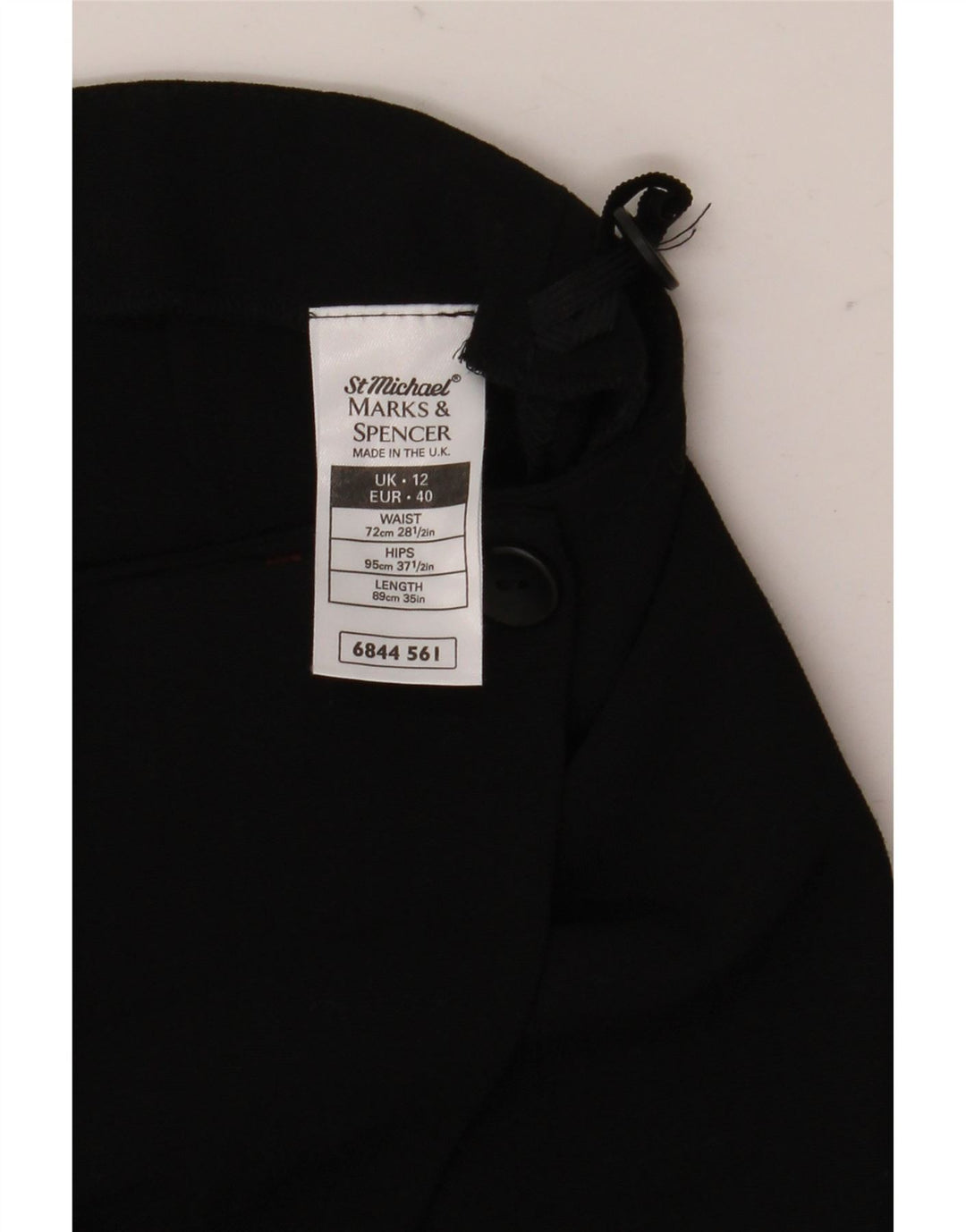 Marks & Spencer ženska suknja s omotom UK 12 srednje veličine W28 crni poliester