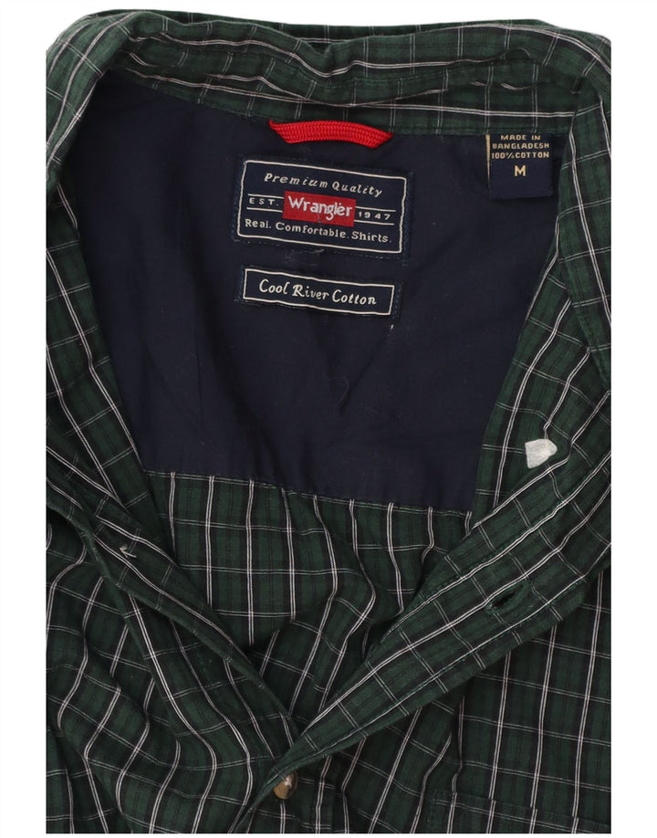 WRANGLER Muška flanelska košulja Srednje zelena karirana pamuk