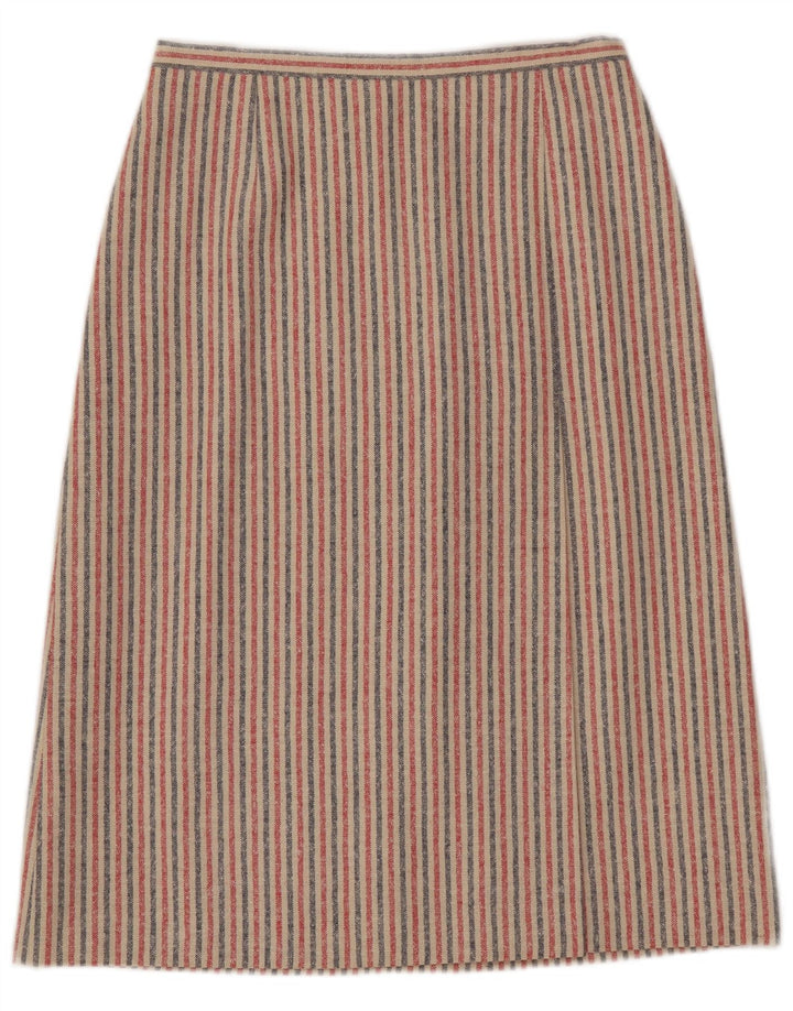 Vintage ženska midi suknja W27 male raznobojne pruge