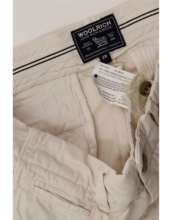 Woolrich Muške chino kratke hlače W29 male sivobijele boje pamuka