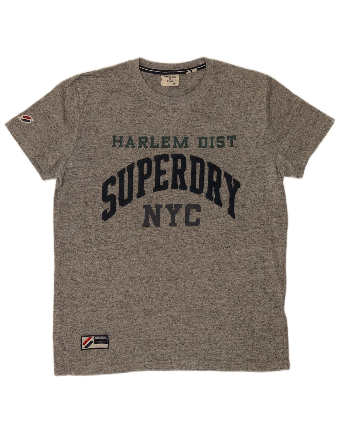 Superdry muška grafička majica kratkih rukava, srednje sivi flekasti pamuk