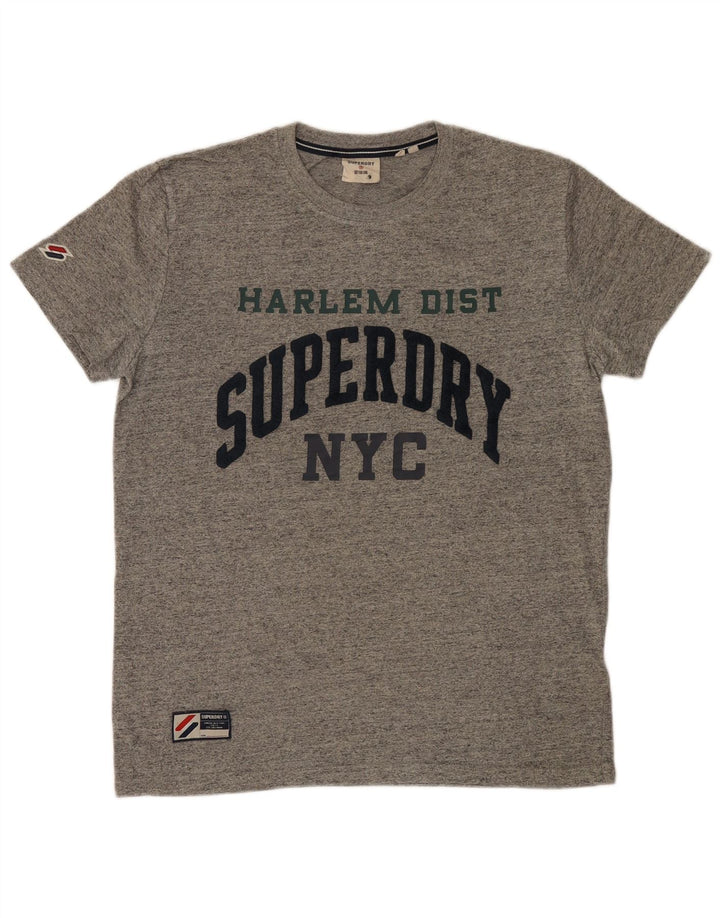 Superdry muška grafička majica kratkih rukava, srednje sivi flekasti pamuk