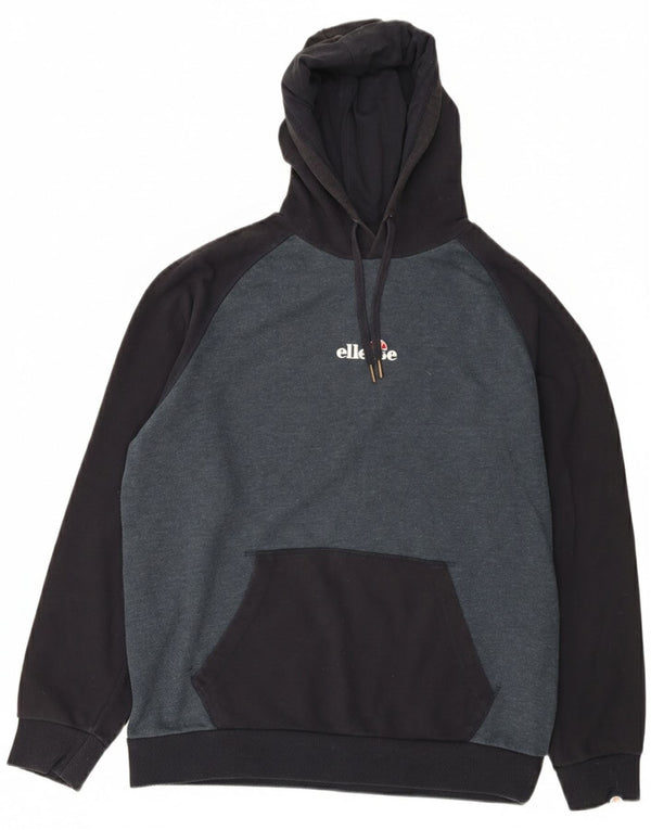 Ellesse muška majica s kapuljačom XL tamnoplavi pamuk u blokovima boja