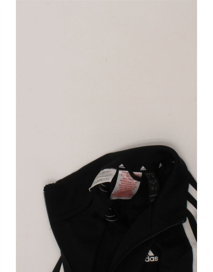 ADIDAS Boys Tracksuit Top Jacket 9-10 Years Black Colourblock Polyester Vintage Adidas and Second-Hand Adidas from Messina Hembry 