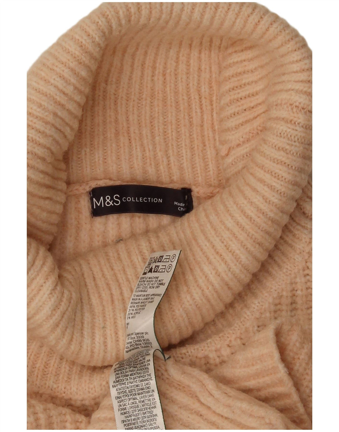 Marks & Spencer ženski pulover s rol izrezom UK 14 srednje narančasta