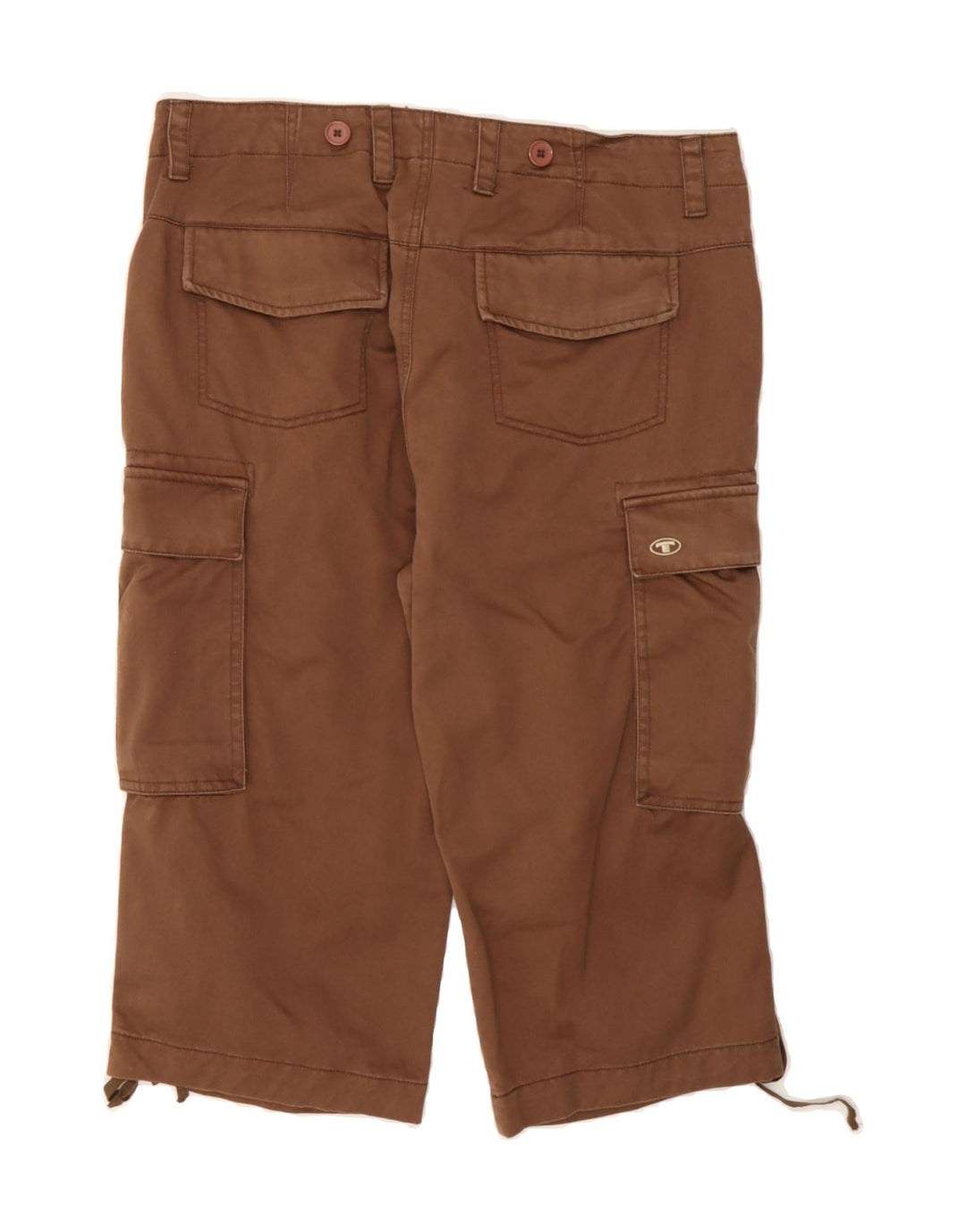 TOM TAILOR Mens Capri Cargo Trousers W33 L18 Brown Cotton Vintage Tom Tailor and Second-Hand Tom Tailor from Messina Hembry 
