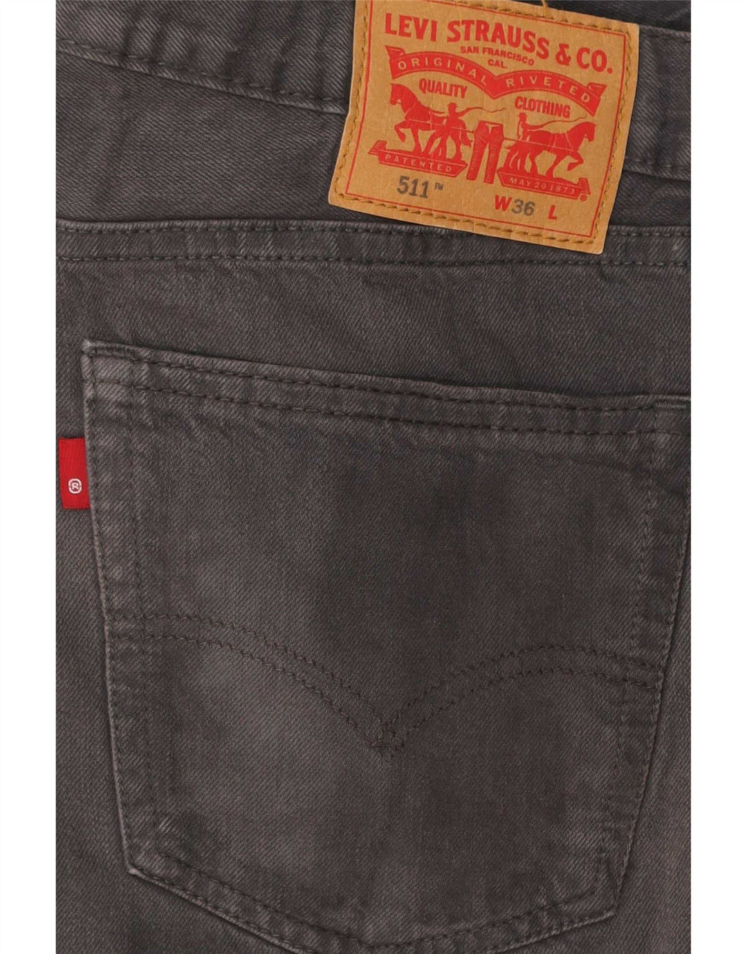 Levi's muške 511 traper kratke hlače Large W36 sivi pamuk