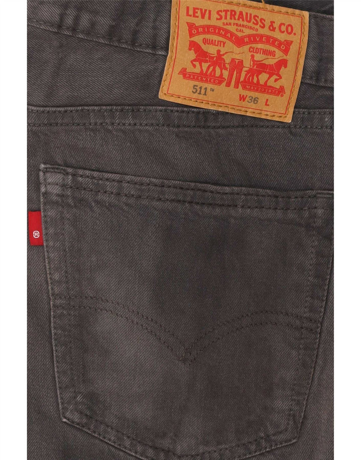 Levi's muške 511 traper kratke hlače Large W36 sivi pamuk